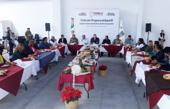 Supervisó rutas del Popocatépetl el gobernador Alejandro Armenta