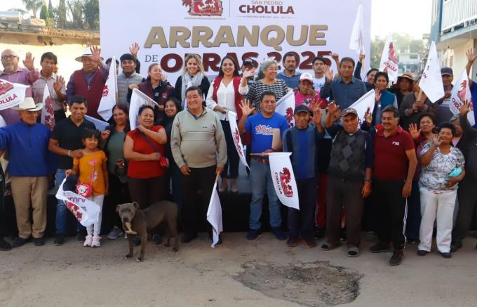Gobierno de Cholula inició obras en la junta auxiliar con más rezago