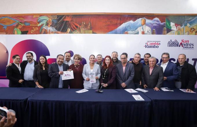 La alcaldesa Guadalupe Cuautle rindió su primer informe del periodo inicial de su gestión 2024-2027 en San Andrés Cholula