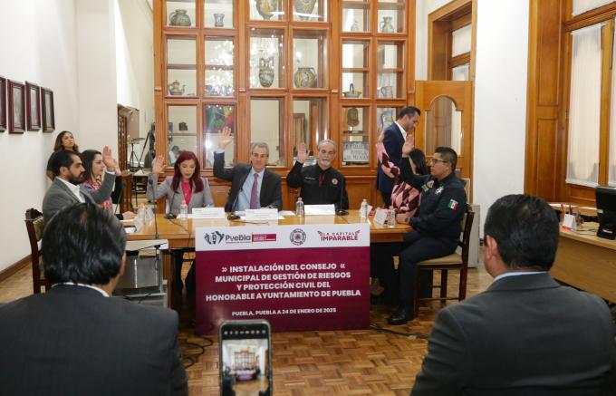Se instaló el Consejo Municipal de Gestión de Riesgos y Protección Civil del Municipio de Puebla
