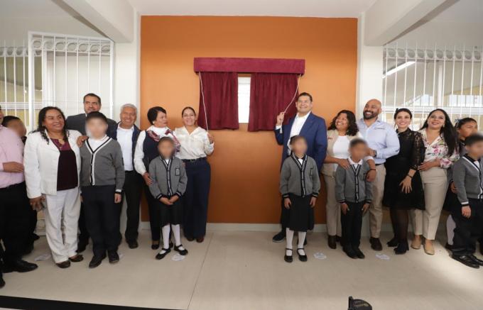 El gobernador Alejandro Armenta inauguró nuevos espacios educativos en San Andrés Cholula