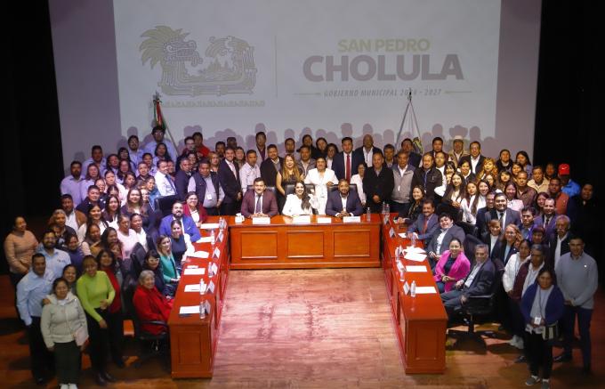 Rindieron protesta presidentes de juntas auxiliares de San Pedro Cholula para el periodo 2025-2028