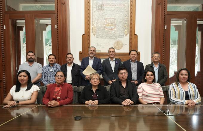 Sostuvo el alcalde José Chedraui reunión con el Consejo Directivo del Sindicato del Ayuntamiento de Puebla