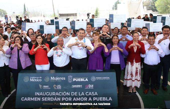 Inauguró el gobernador Alejandro Armenta séptima Casa Carmen Serdán en Amozoc