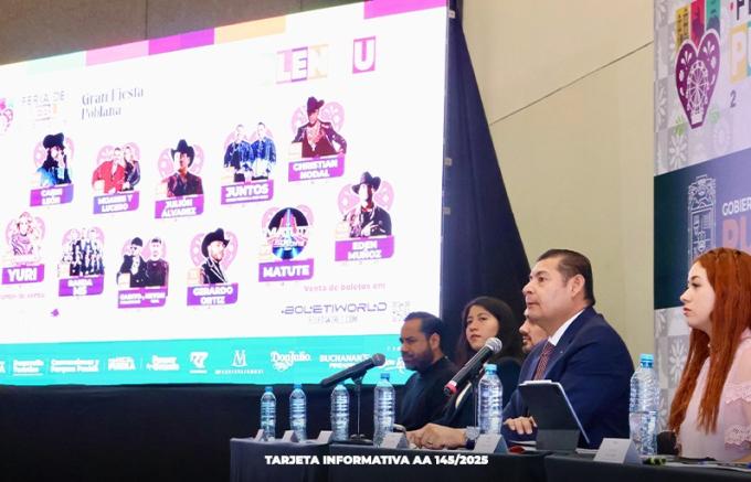 Presentó el gobernador Alejandro Armenta, el Cartel Oficial del Palenque de la Feria de Puebla 2025