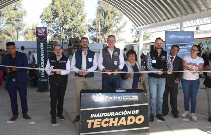 Entregó el alcalde José Chedraui techado escolar en la colonia Popular Emiliano Zapata
