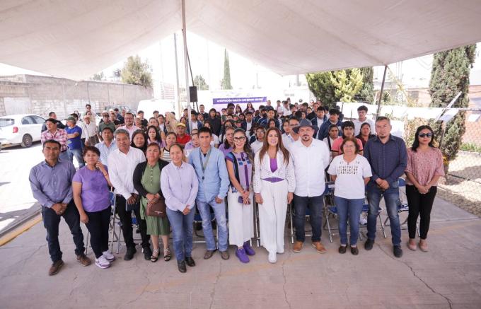 Continúa la rehabilitación de espacios públicos como parte del programa “Apropiación Violeta” en San Andrés Cholula