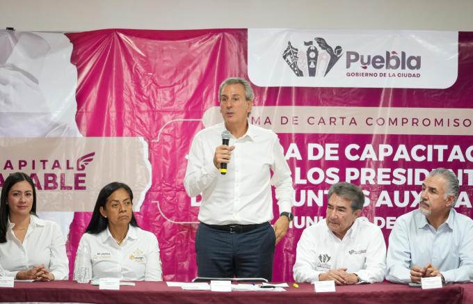 El alcalde José Chedraui encabezó la Jornada de Capacitación a presidentes auxiliares del municipio de Puebla