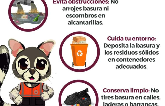 Emite Gobierno de la Ciudad recomendaciones por lluvias en zonas bajas