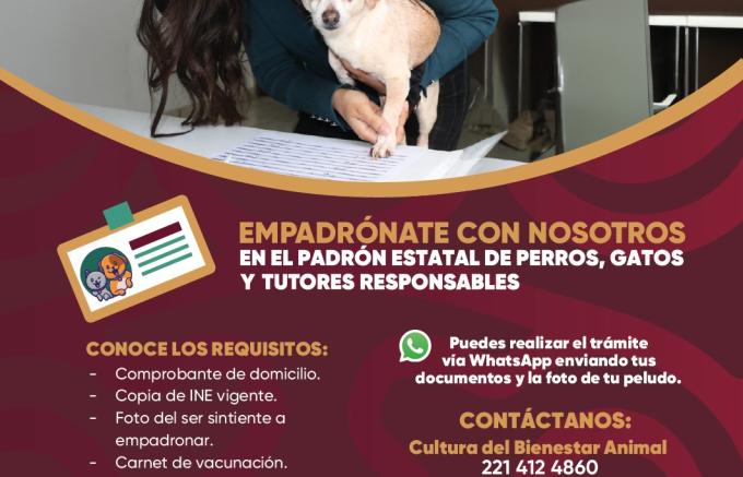 En Puebla el padrón de perros y gatos es voluntario
