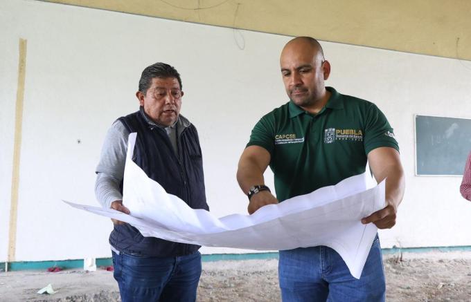 Supervisó CAPCEE avances de obra en sede provisional para USEP en Izúcar