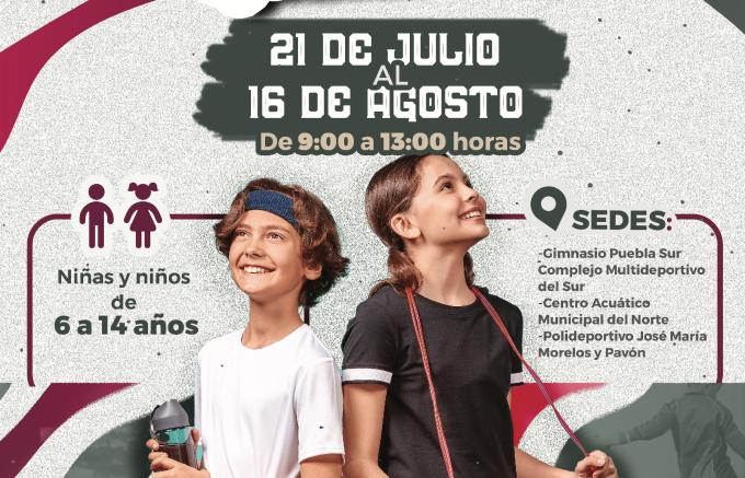Abre Instituto Municipal del Deporte de Puebla inscripciones para Curso de Verano Imparable 2025