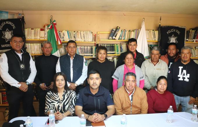 Realizó la Policía de San Pedro Cholula  Mesa de Seguridad en la Junta Auxiliar de San Francisco Cuapan