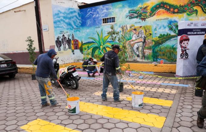 La presidenta municipal de San Andrés Cholula, Guadalupe Cuautle Torres, encabezó la quinta edición del programa "Entorno Escolar Seguro"