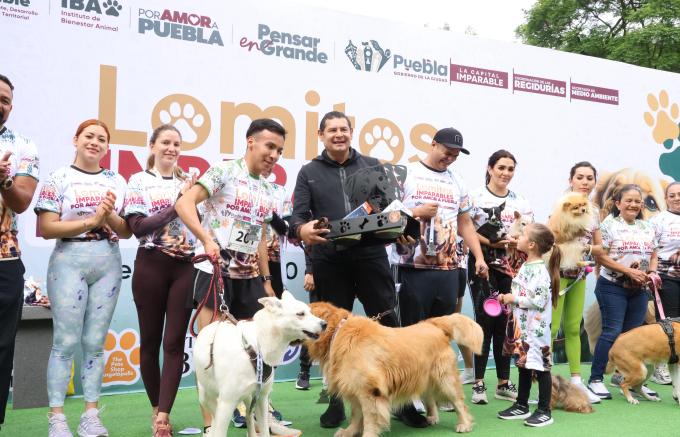 El gobernador Alejandro Armenta encabezó una carrera familiar y con causa, impulsando acciones contra el maltrato animal