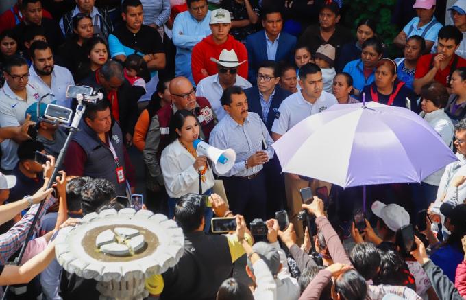 Gobierno de San Pedro Cholula presentó acciones para garantizar seguridad de locatarios del mercado Cosme del Razo