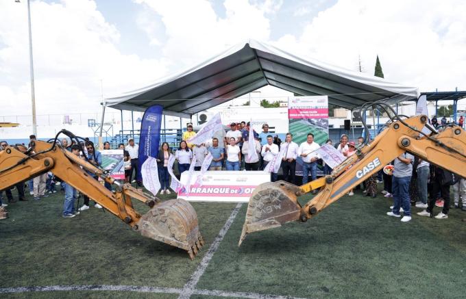 Inició el Ayuntamiento de San Andrés Cholula la rehabilitación de la unidad deportiva "Emiliano Zapata"