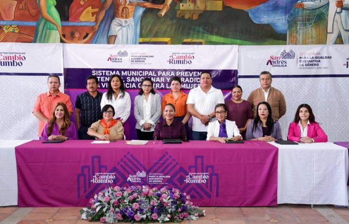 Fortalece Ayuntamiento de San Andrés Cholula acciones coordinadas en favor de las mujeres