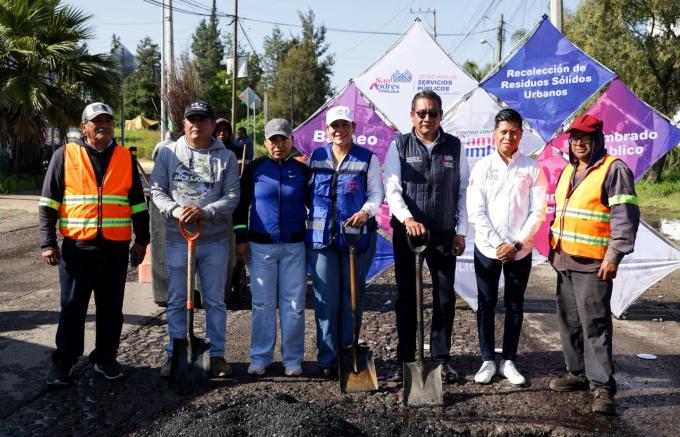 Realizó Ayuntamiento de San Andrés Cholula "Jornada de Limpieza Comunitaria" en la Junta Auxiliar de San Antonio Cacalotepec