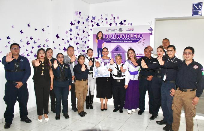 Gobierno de San Andrés Cholula refuerza prevención de la violencia de género con instalación del Buzón Violeta en la SSPPC