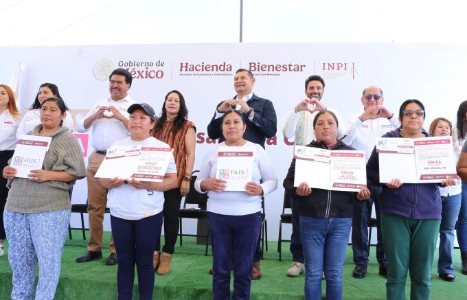 Con entrega de recursos, Gobierno Federal y Estatal reconocen derechos indígenas en Canoa