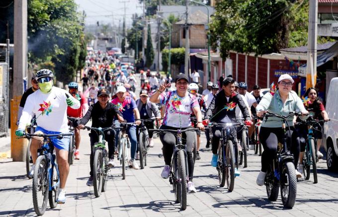 Realizaron la Rodada Patrimonial Cholula 2025