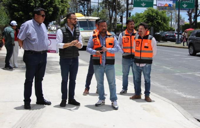 Supervisaron avances del programa Entornos de Movilidad Segura en Puebla capital