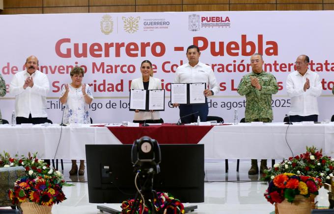 Puebla y Guerrero firmaron Convenio para construcción de la paz en zona limítrofe