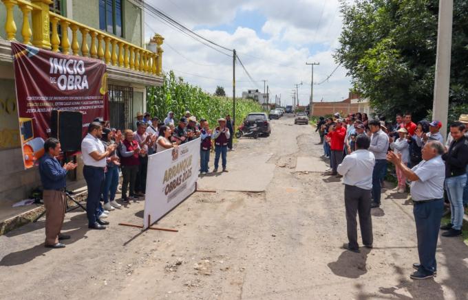 Rehabilita Gobierno de San Pedro Cholula más vialidades en juntas auxiliares del municipio