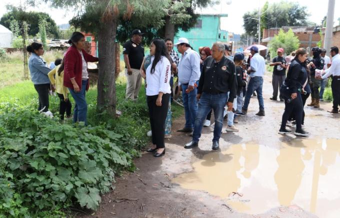 La alcaldesa Tonantzin Fernández continúa mejorando la imagen urbana de San Pedro Cholula