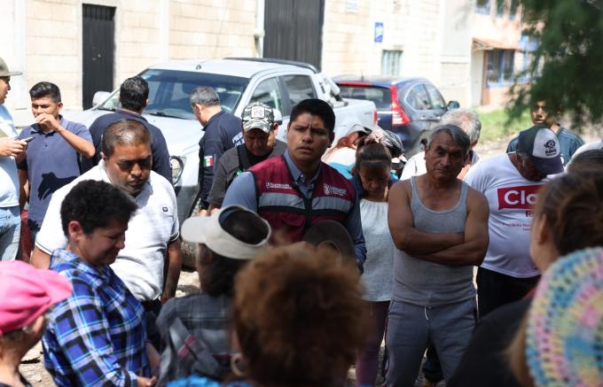 El alcalde Omar Muñoz continúa con recorridos de supervisión tras la fuerte tormenta de ayer en Cuautlancingo