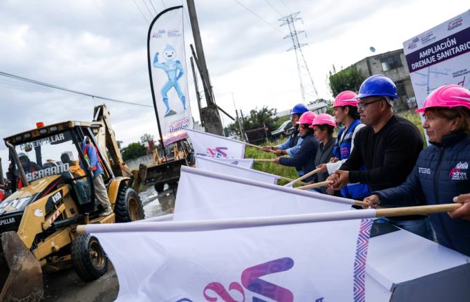 Fortalece Ayuntamiento de San Andrés Cholula infraestructura hidráulica y sanitaria en San Rafael Comac