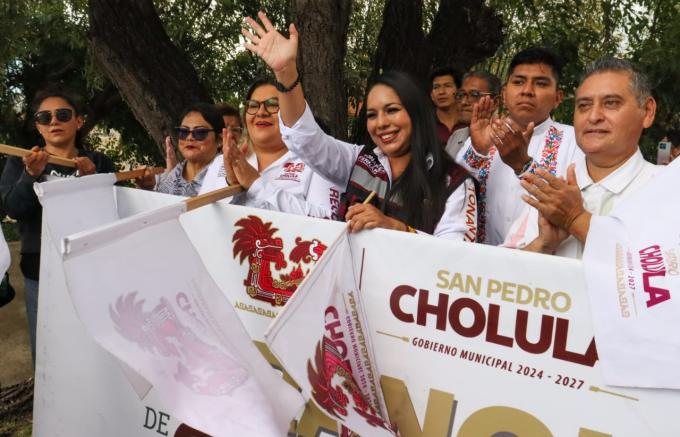Vecinos de Santiago Momoxpan celebraron el inicio de obra a cargo del Gobierno de San Pedro Cholula
