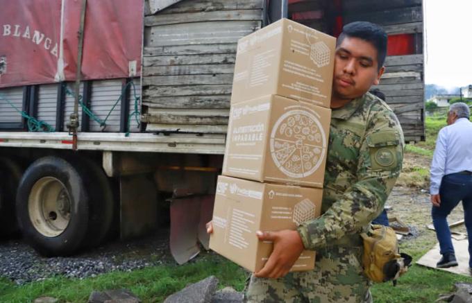 Recibió Huauchinango apoyo alimentario del Gobierno de la Ciudad tras afectaciones por inundaciones