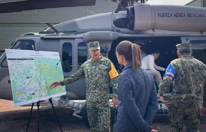Visitó la presidenta Claudia Sheinbaum a damnificados en Huauchinango
