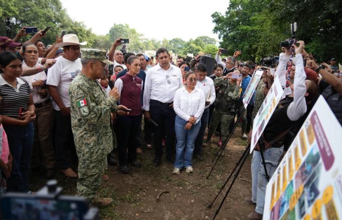 Supervisó la presidenta Claudia Sheinbaum trabajos en Pantepec