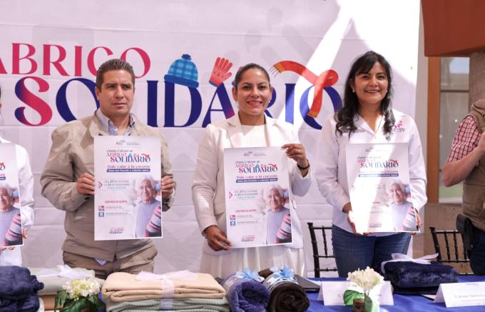 Presentó la alcaldesa Guadalupe Cuautle quinta edición de "Abrigo Solidario"