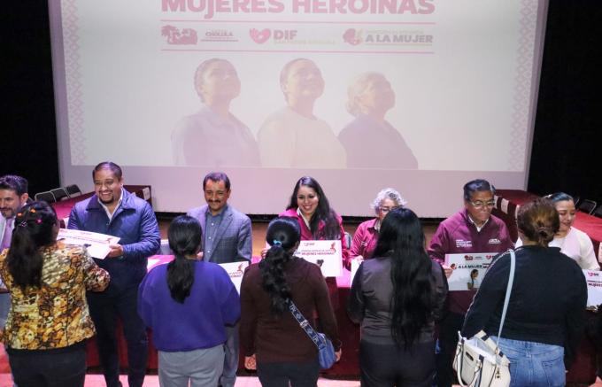 Realizó la alcaldesa Tonantzin Fernández la segunda entrega del programa Mujeres Heroínas