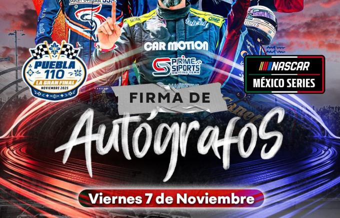 Organiza Gobierno de la Ciudad firma de autógrafos con estrellas de NASCAR México Series