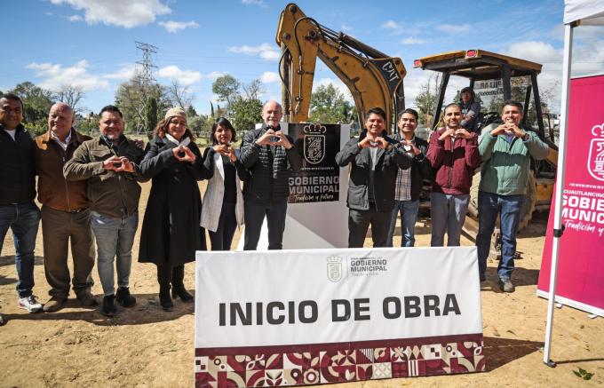 Arrancó la obra de construcción del “deportivo Chautenco” en Cuautlancingo