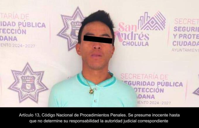 Detuvo Policía de San Andrés Cholula a dos presuntos responsables de participar en un robo a cuentahabiente