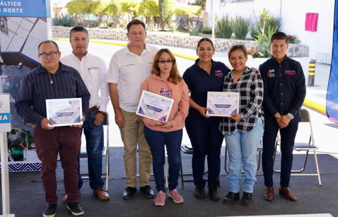 Entregó la alcaldesa Guadalupe Cuautle la rehabilitación con concreto asfáltico de la Avenida Orión Norte en la Delegación Atlixcáyotl