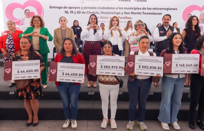 San Pedro Cholula, sede de la entrega de apoyos a los municipios de las microrregiones 18, 19 y 20