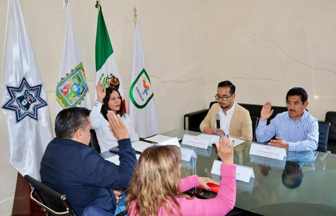 La alcaldesa Guadalupe Cuautle Torres, encabezó la Sesión Ordinaria del Consejo Municipal de Protección Civil de San Andrés Cholula
