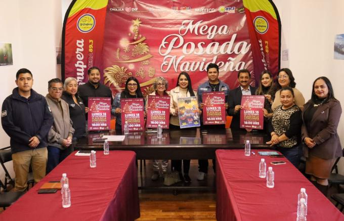 Tonantzin Fernández presentó la Mega Posada Navideña de San Pedro Cholula