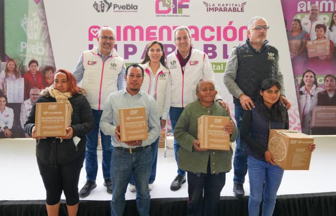 Ayuntamiento de Puebla llevó a cabo la entrega del programa de despensas “Alimentación Imparable” en la Laguna de Chapulco