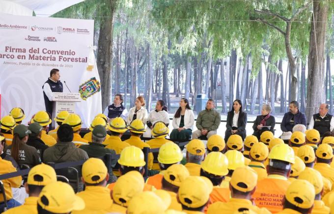 La Secretaría de Medio Ambiente y Recursos Naturales del Gobierno de México, y el gobernador Alejandro Armenta, firmaron un convenio en materia forestal