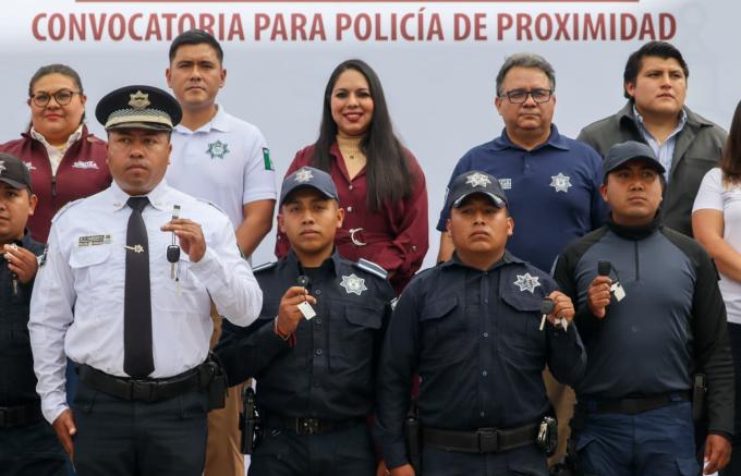 Con entrega de equipamiento a la SSC, la alcaldesa Tonantzin Fernández refuerza la seguridad de San Pedro Cholula