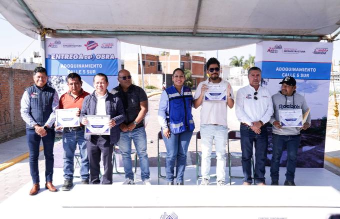 Entregó la alcaldesa Guadalupe Cuautle otra calle rehabilitada en San Andrés Cholula