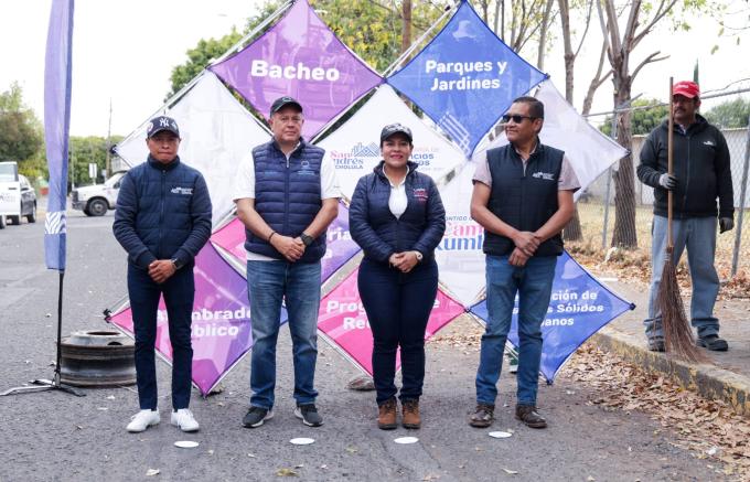 Mejora Guadalupe Cuautle imagen urbana en Delegación Atlixcáyotl